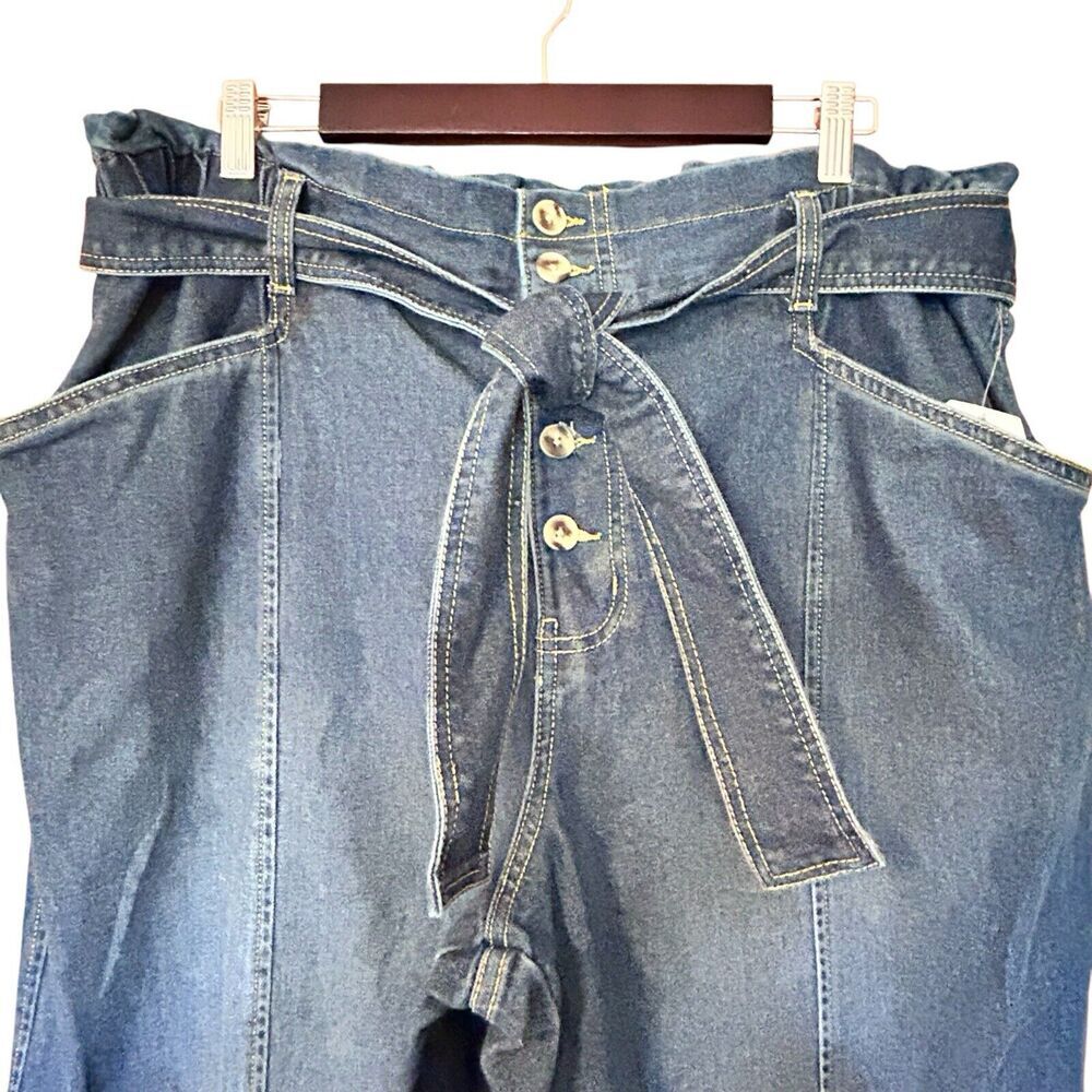 NWT TIME AND TRU Women’s Wide Leg Button Fly High Rise Pockets Elastic Waist 20 - Picture 2 of 15